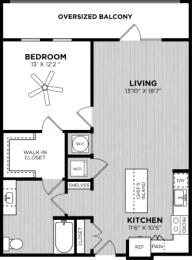 One bedroom with one multi access bathroom