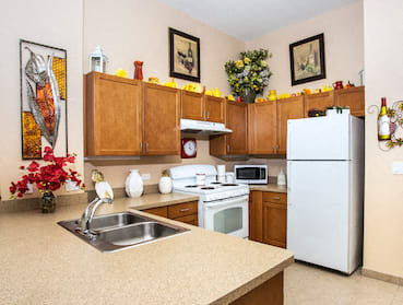 spacious kitchen with appliance package and ample cabinetry