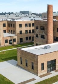 an aerial view of Brooke Street Lofts at 16 N Brooke St Fond du Lac, WI 54935