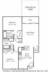 Hickory with Fenced-in Yard. 2 bedroom apartment. Kitchen with bartop open to living/dinning room. 2 full bathroom. large closets. Patio/balcony open to yard