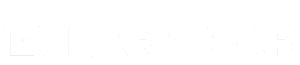 The image shows a logo with the word "LARAMAR" in white letters on a black background.