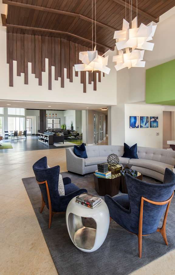Centric One90 Apartments in Plano, Texas Clubhouse Lounge with Pool Table