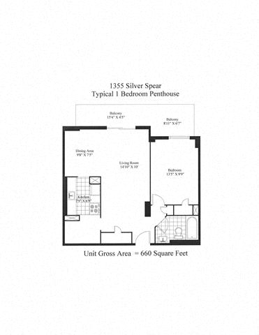 Silver Spear 1 Bedroom Penthouse