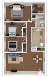  Floor Plan Three Bedroom