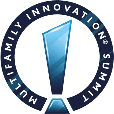 a logo with a triangular piece of glass in a circle
