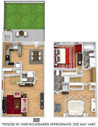  Floor Plan BRENTWOOD TOWNHOUSE WITH FENCED-IN YARD