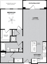 One bedroom with one multy access bathroom