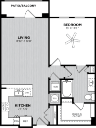 One Bedroom with 1 attached bathroon