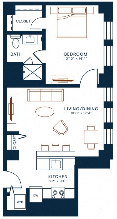 Belden Stratford | 1 Bedroom 1 Bath | 694 Sq Ft  at The Belden Stratford, Illinois, 60614