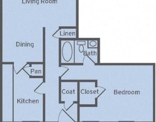 A1 Floor Plan at The Mason Mills Apartments, Decatur, GA, 30033