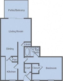 A1 Floor Plan at The Mason Mills Apartments, Decatur, GA, 30033