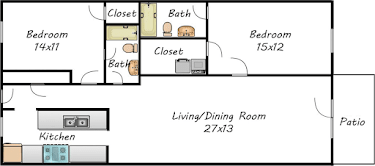 Two Bedroom Plan