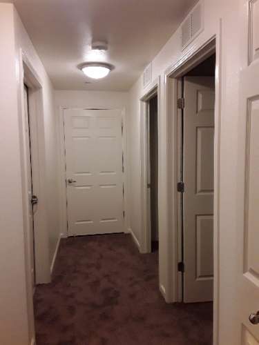 Image of hallway with light and doors
