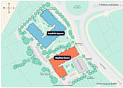 Thumbnail 1 of 15 - A map shows a layout of a park with a Hayfield Court and Hayfield Square.