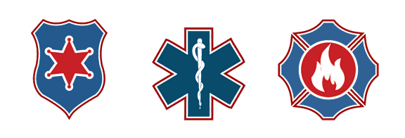 Three different first aid symbols are displayed.