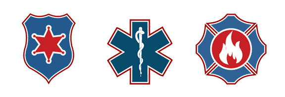 Three different first aid symbols are displayed.