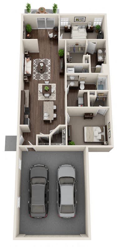 Altoona IA apartment rentals Redwood Altoona Birchwood Floor Plan