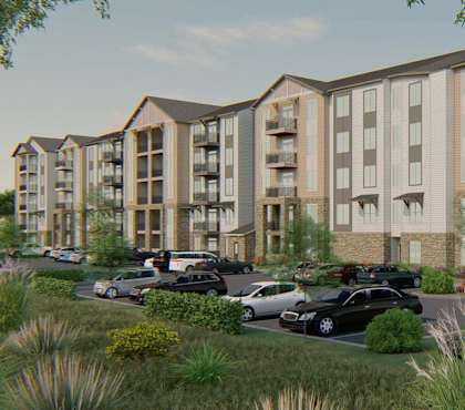 Exterior construction rendering of Hawkley
