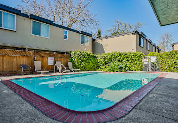 take a dip in the resort style pool
