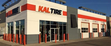 A Kaltire building with a white and red color scheme.