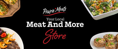 A variety of meat dishes are displayed in a store advertisement.