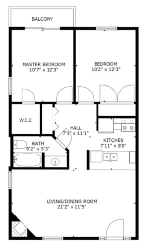 Floor Plan  floor plan of the B1