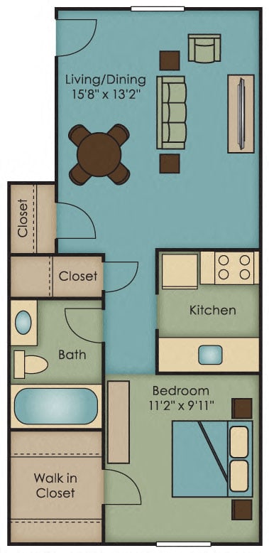 Floor Plan  Two bedroom apartments Floor Plan in Newport News Virginia