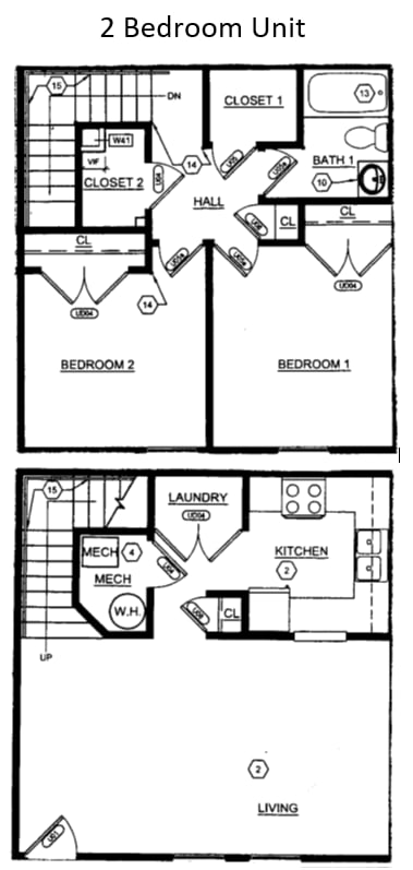 Cherry Grove Floor Plans | 2 Bedroom