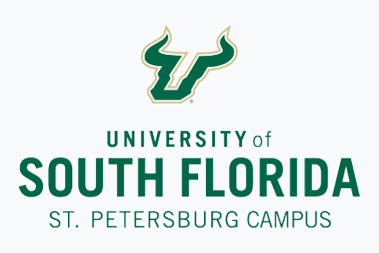The image is a logo of the University of South Florida St. Petersburg Campus.