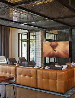 Lounge Area With TV at Postmark Apartments, Shoreline, 98155