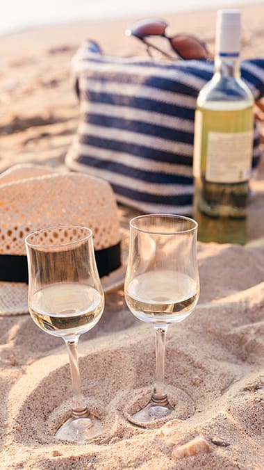 Wine and picnic at the beach Eagles Landing in Miami Gardens Florida