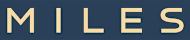 The image shows the word "MILES" in large, bold letters.
