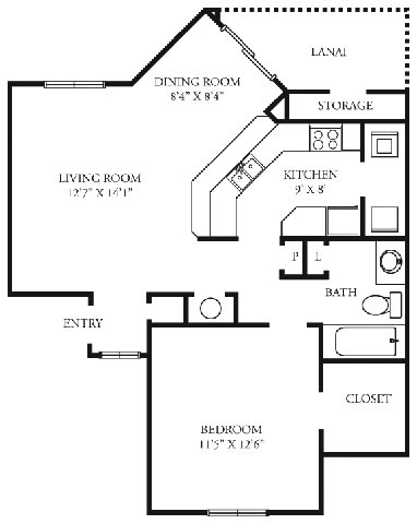 Ashbury | 1 Bedroom | 1 Bath | 800 Sq.Ft. at Winthrop West Apartment Homes, Riverview, Florida