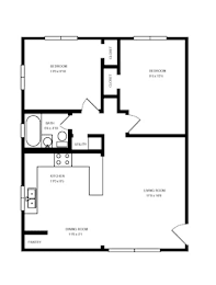 2 Bed 1 Bath Floor Plan at Xanadu Apartment Homes, Aurora, CO