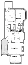  Floor Plan 2 bedroom-710 Limit