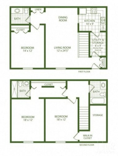 Floor Plan  3 Bedroom Townhouse
