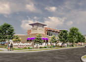 Thumbnail 7 of 8 - a rendering of a building with a street in front of it