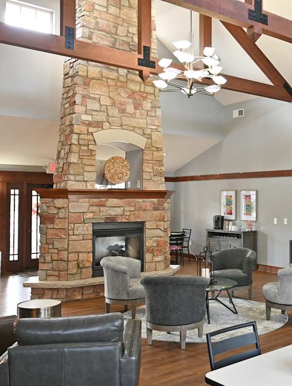 Social Lounge at Poplar Creek Apartments, Brookfield