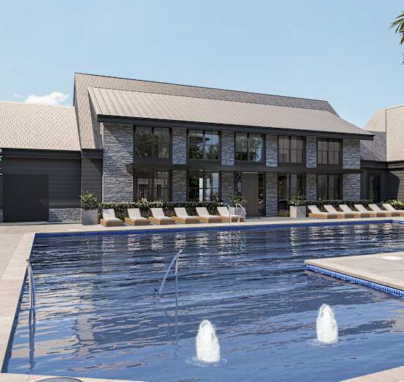 beautiful swimming pool at The Pullman Luxury Apartment Homes, Atlanta, GA