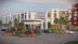 a rendering of a building with cars parked in front of it