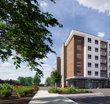 Rendering of exterior building