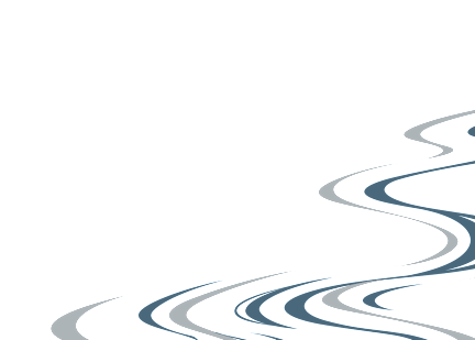 A black background with blue wavy lines.