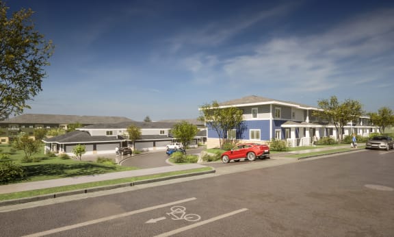 Exterior Street at The Residences Apartments at Bear Tree | DeForest, WI, DeForest Wisconsin