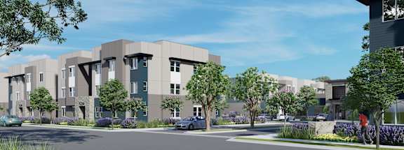 Exterior View of Community at The Crawford Apartments, California, 95747