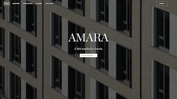 A building with the name AMARA on it.