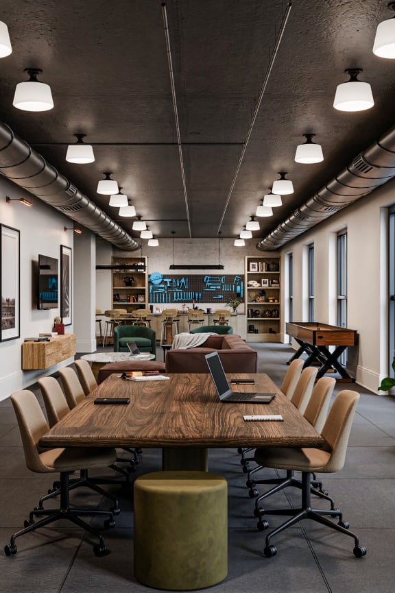 a large conference room with tables and chairs and large windows  at La Unión, Tampa, 33605