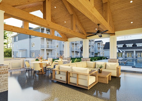 Outdoor Lounge at The Landings at Hard Scrabble, South Carolina, 29203
