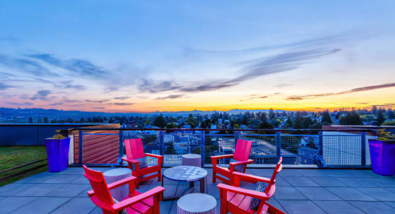 Ballard Lofts Outdoors Open Air Party Patio with Fire Pits and Seating AreasBallard Lofts Outdoors Open Air Party Patio with Fire Pits and Seating Areas