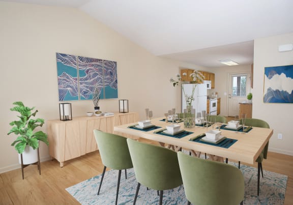 Dining Room at King West One Apartments in Billings, Montana