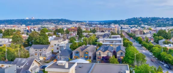Ballard Lofts Outdoors Open Air Party Patio with a View